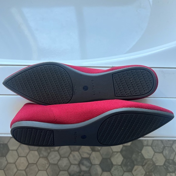 Rothy’s The Point Flats Red Size 10 41 - barely used - Picture 6 of 8